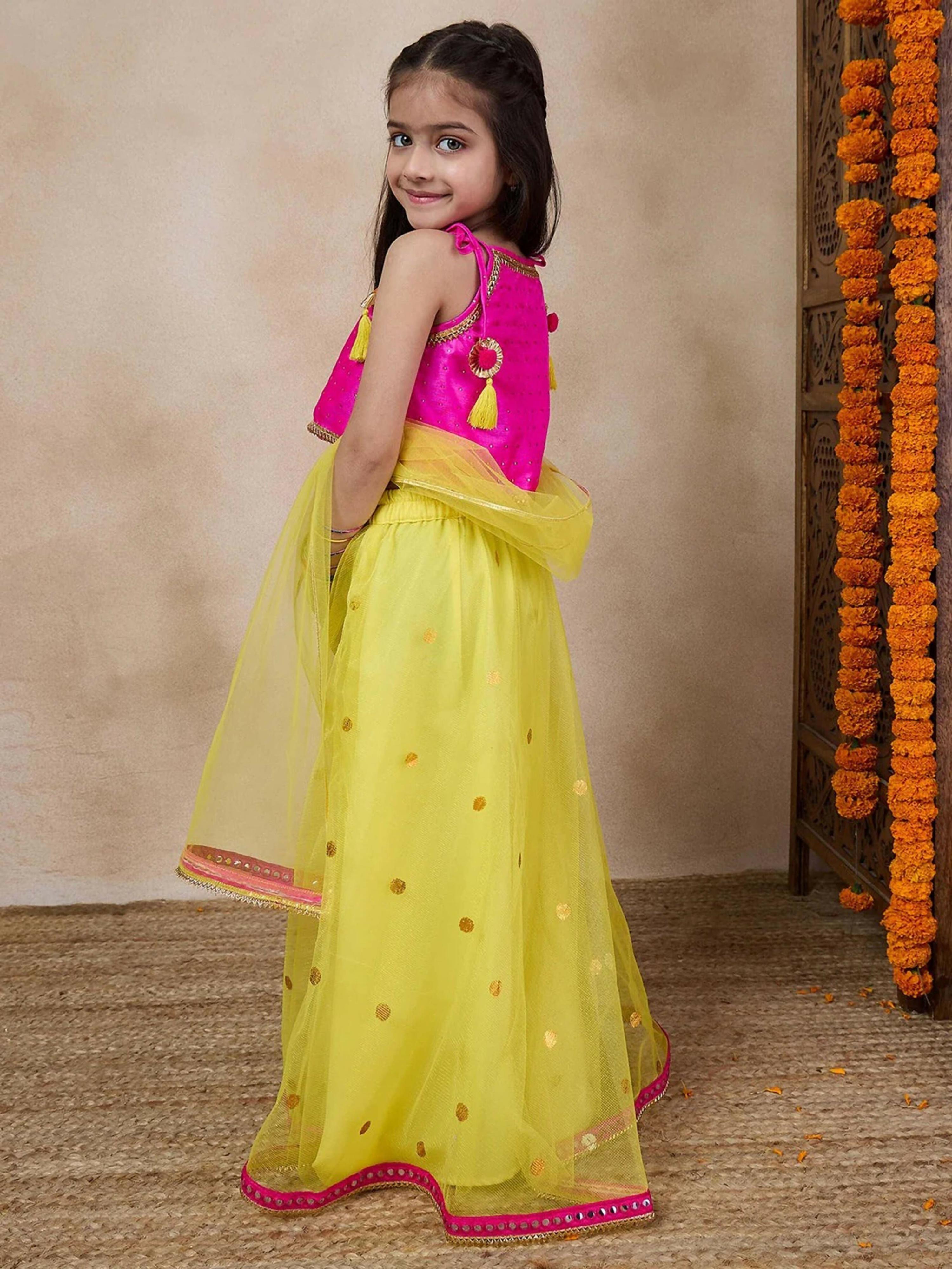 Joban Fashion Girl's Pink Color Lehenga Choli