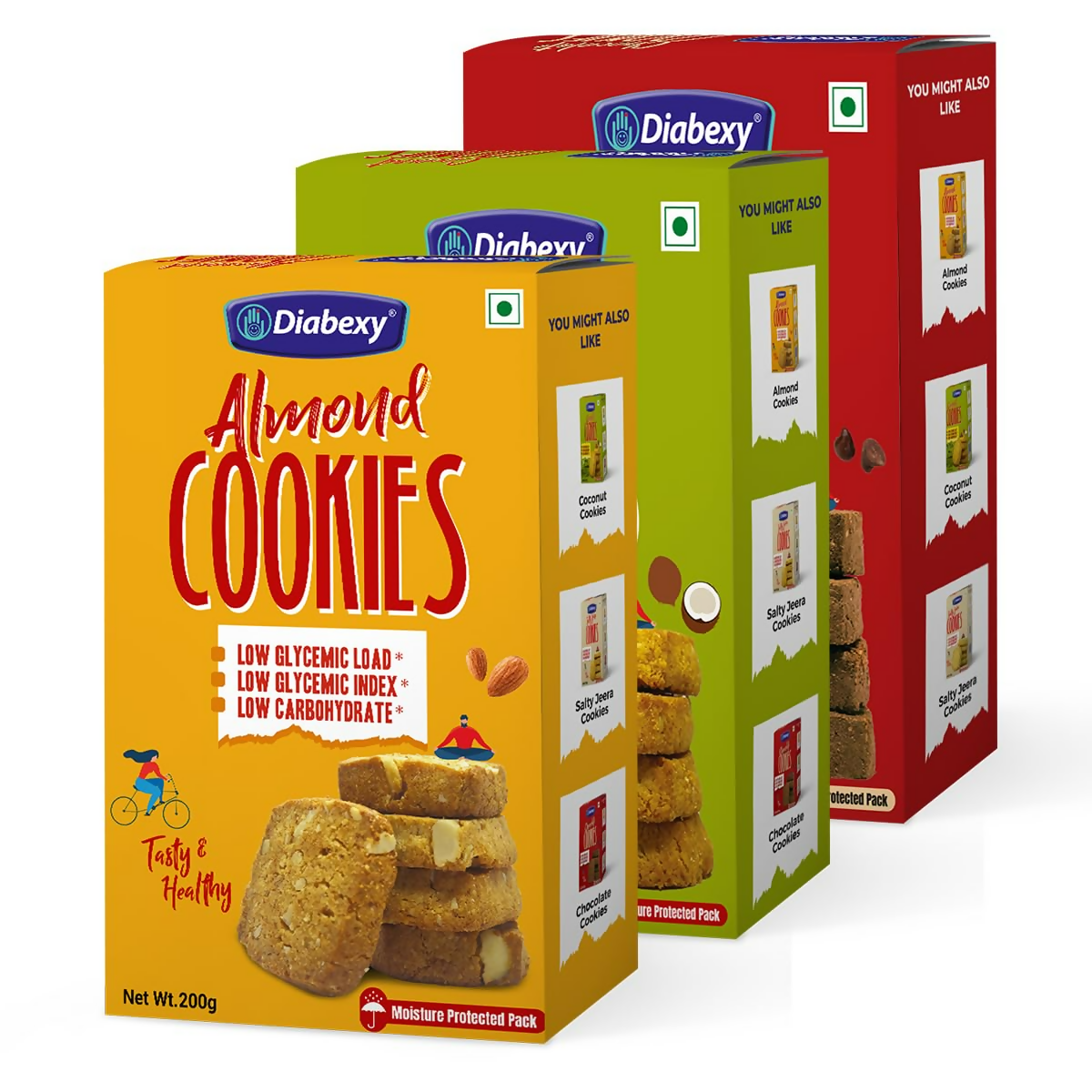 Diabexy Cookies Combo (Almond, Chocolate, Coconut)