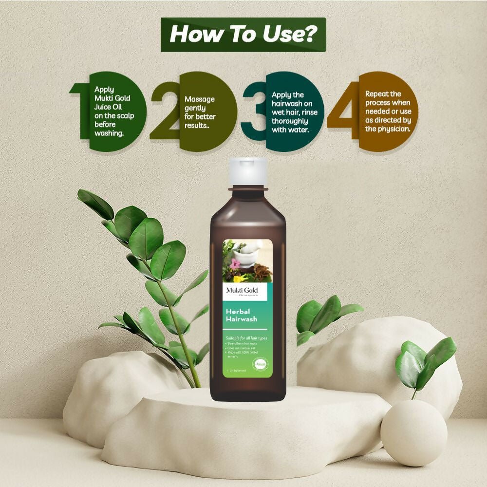 Axiom Mukti Gold Herbal Hair Wash - Distacart