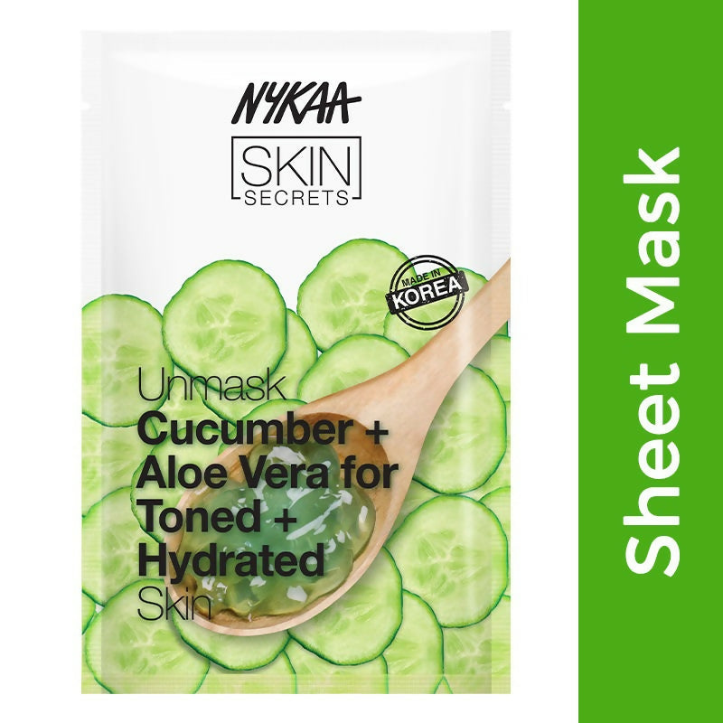 Nykaa Skin Secrets Indian Rituals Cucumber + Aloe Vera Sheet Mask For Toned & Hydrated Skin - Distacart