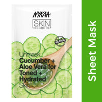Thumbnail for Nykaa Skin Secrets Indian Rituals Cucumber + Aloe Vera Sheet Mask For Toned & Hydrated Skin - Distacart