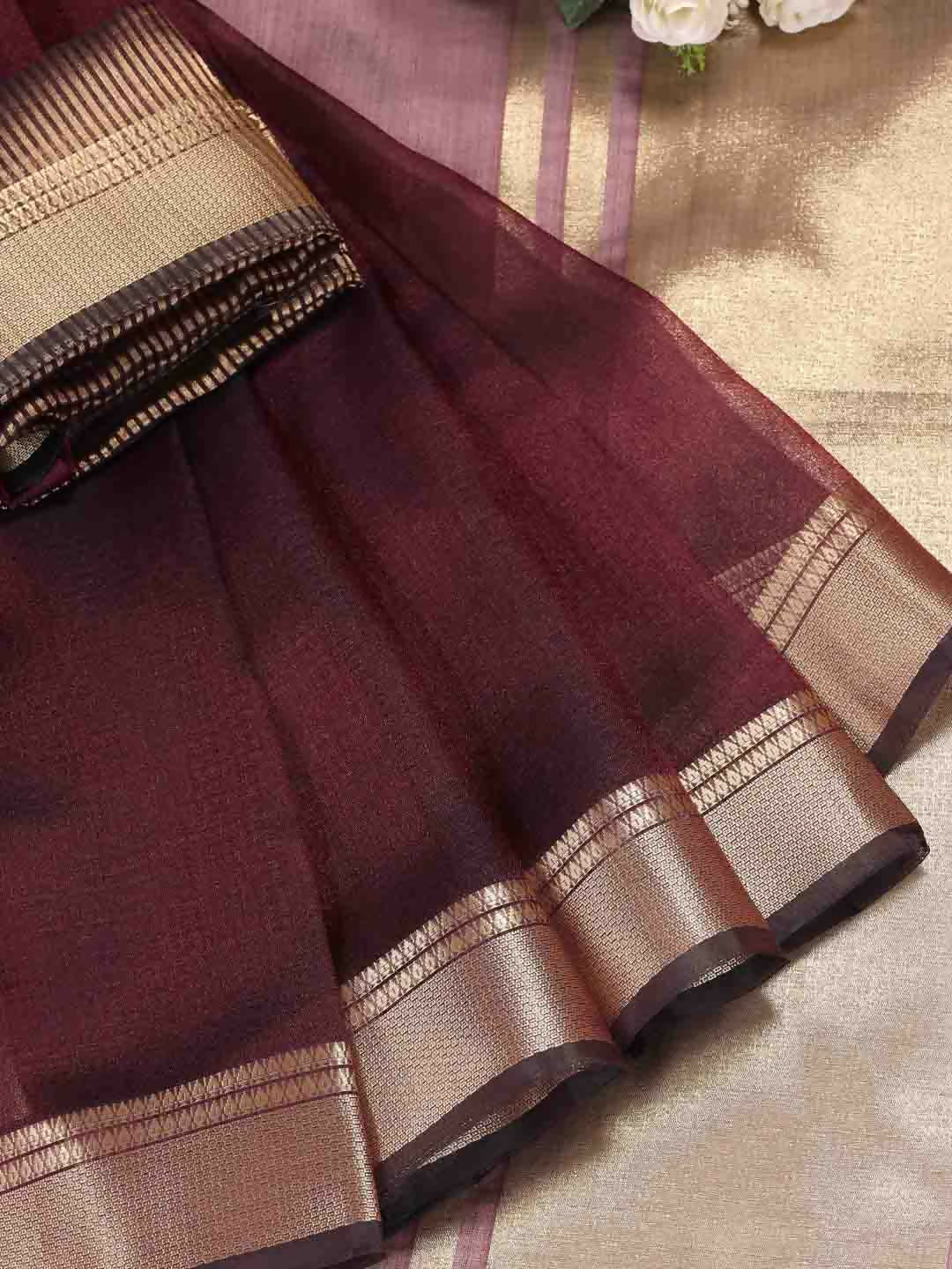 Astita Organza Purple Saree