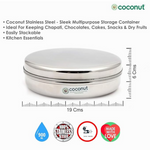 Thumbnail for coconut Stainless Steel - Sleek Multipurpose Storage Container - Dista