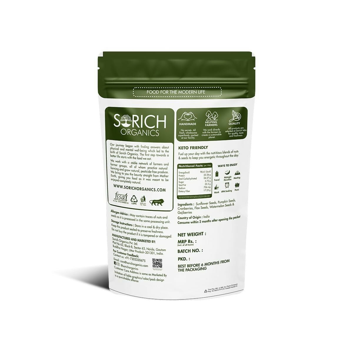 Sorich Organics Keto Mix Seeds and Berries - Distacart