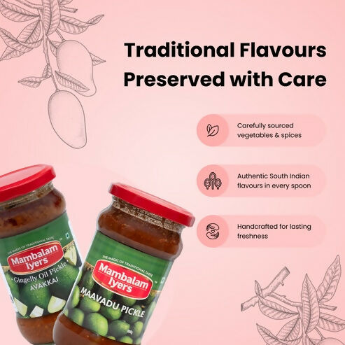 Mambalam Iyers Avakkai Pickle & Maavadu Pickle Combo - Distacart