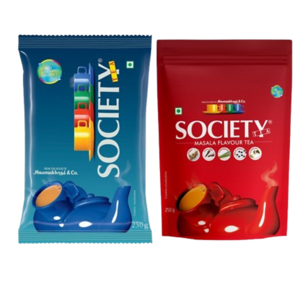 Society Masala Tea & Leaf Tea Pouch Combo