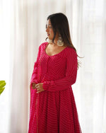 Thumbnail for Joban Fashion Rani Pink Kurta Set Georgette Sequence Embroidery Work