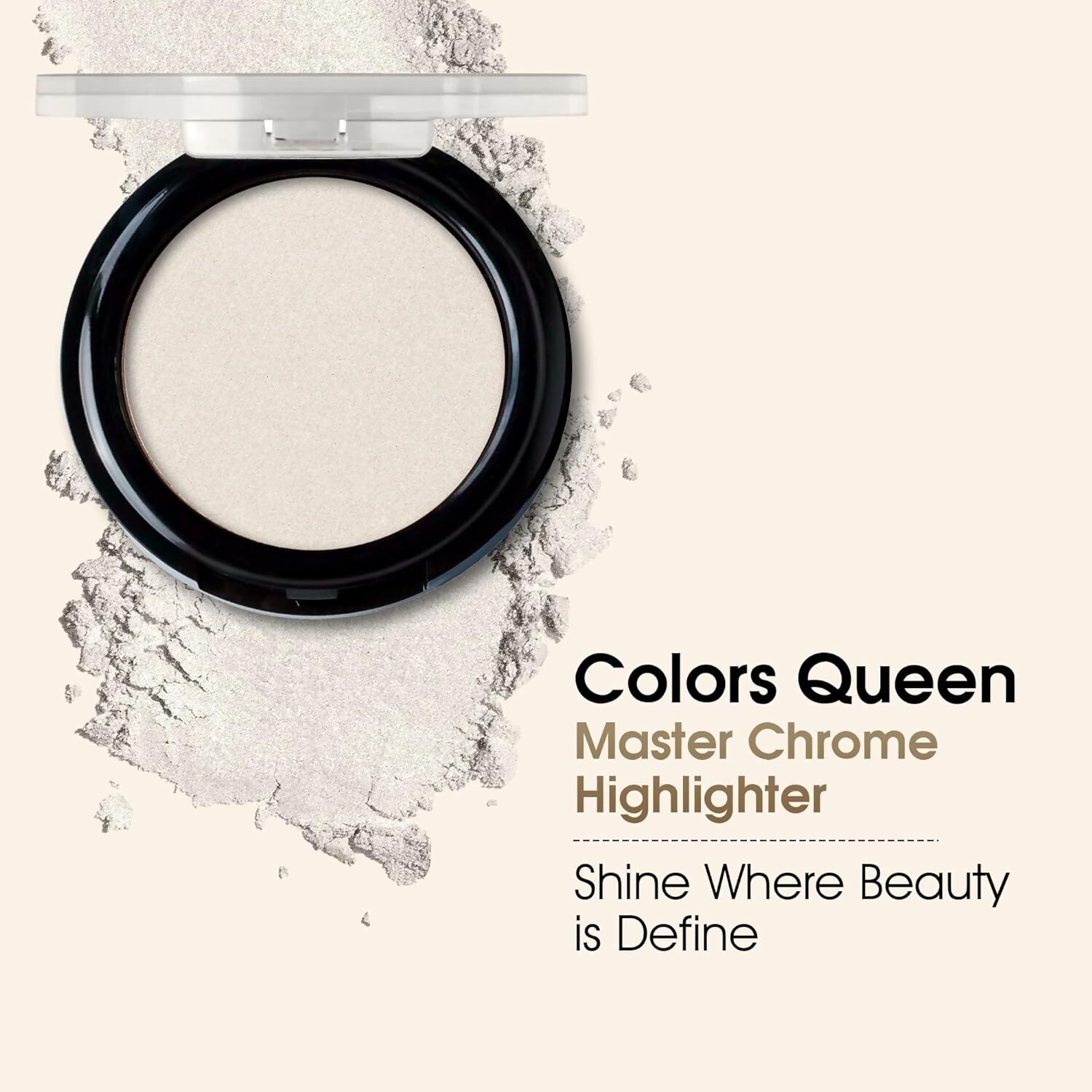Colors Queen Master Chrome Metallic Highlighter - 01 Ice Cold - Distacart