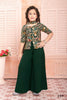 Kids Functional Designer Dark Green Georgette Shrara suit - Aaradhna - Distacart