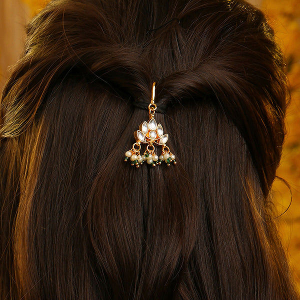 Ruby Raang Lotus Dangling Hair Brooch