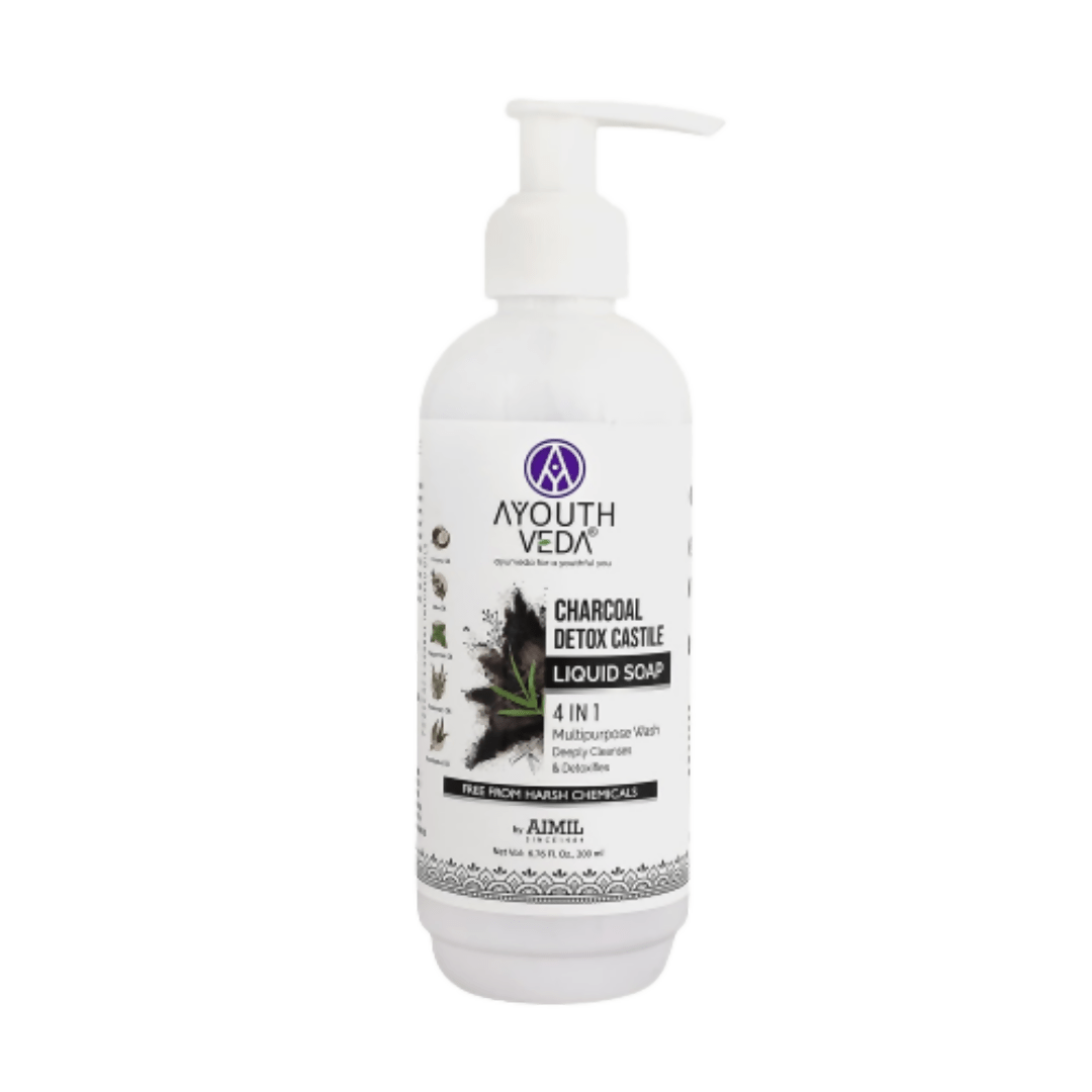 Ayouthveda Charcoal Detox Liquid Castile Soap - Distacart