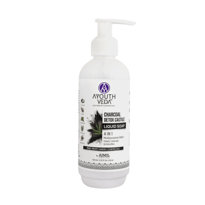 Ayouthveda Charcoal Detox Liquid Castile Soap - Distacart