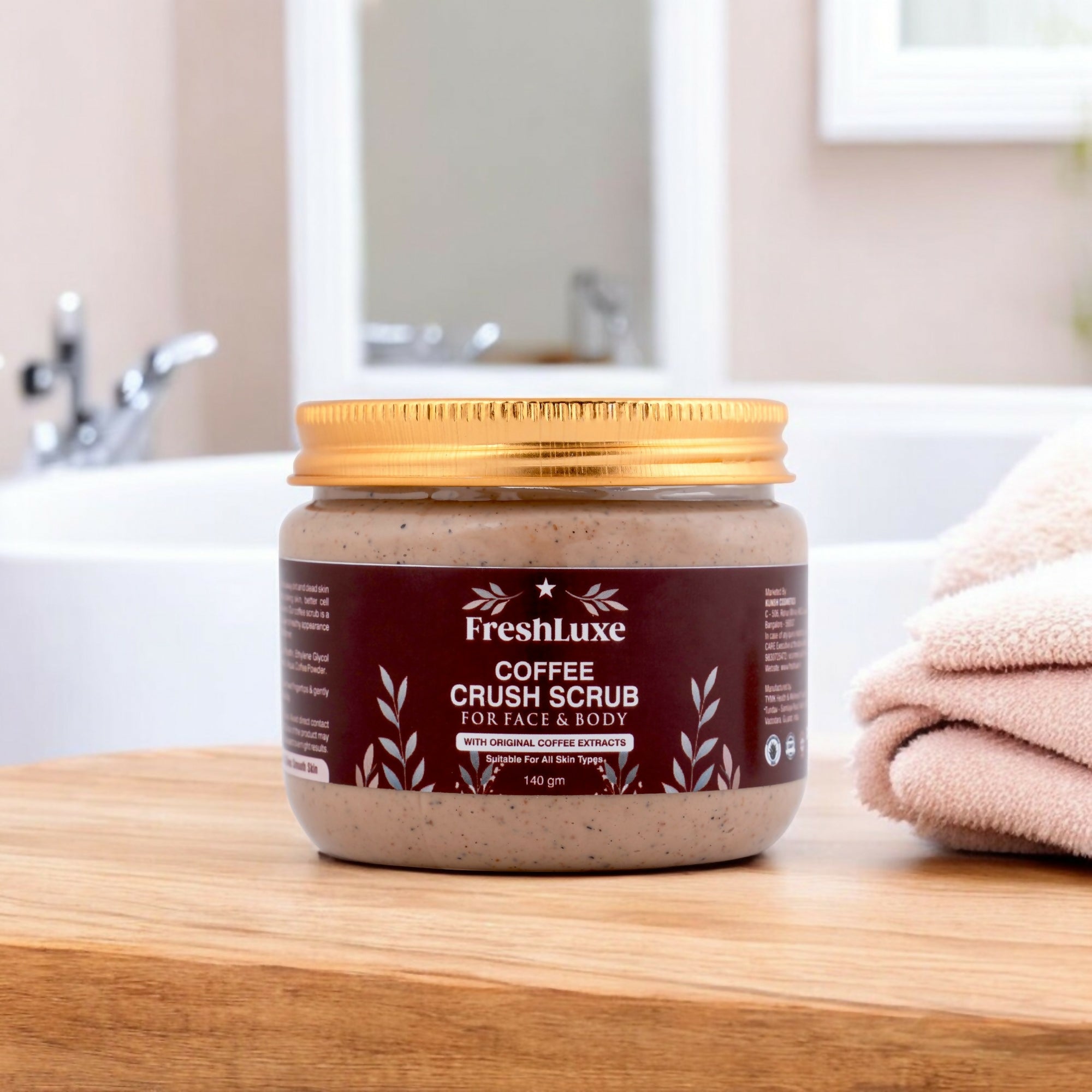 FreshLuxe Coffee Crush Body & Face Scrub