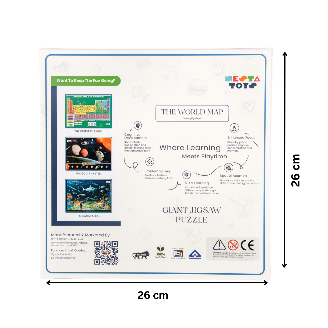 108 Pcs World Map Puzzle 7