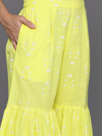 Thumbnail for Ahalyaa Women's Traditional wear Kurta Set - Yellow - Distacart