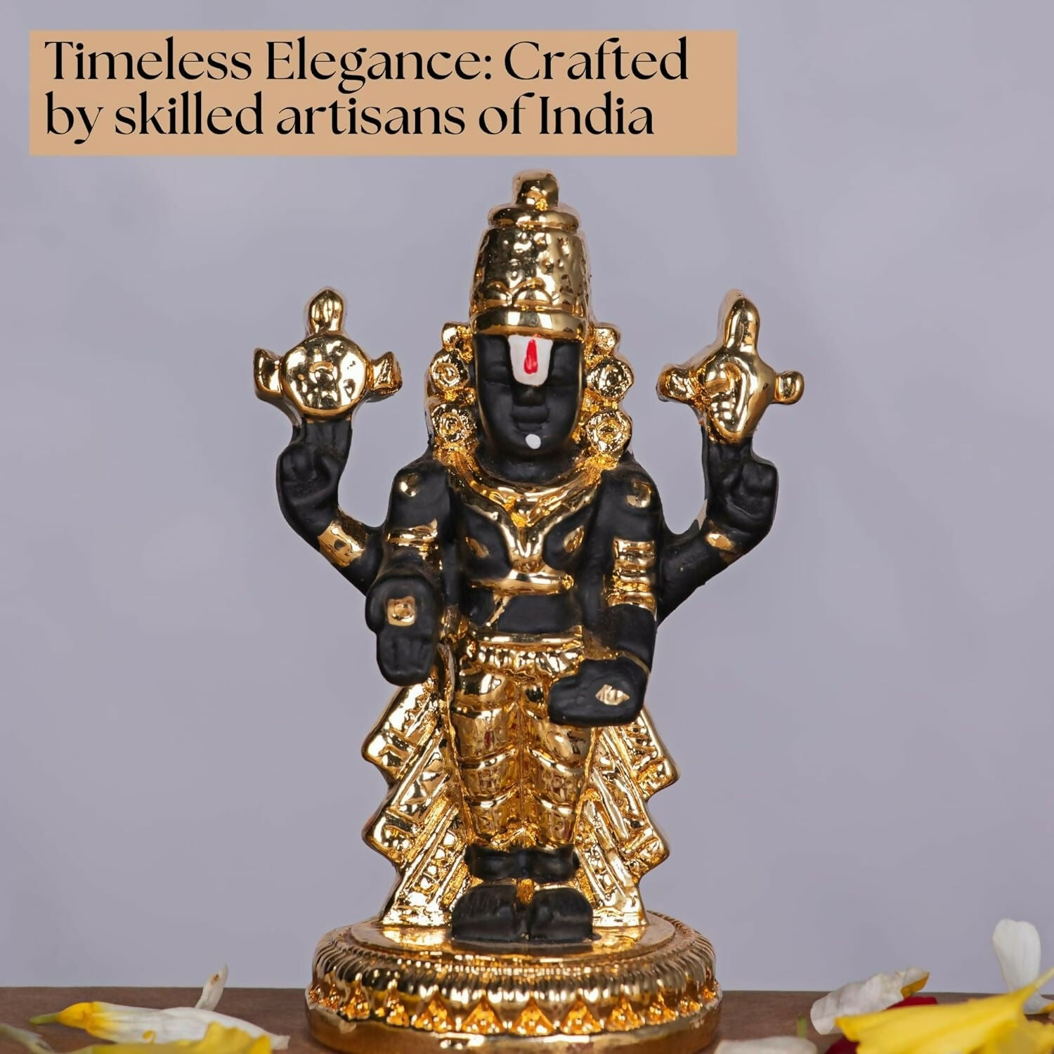 House Of Wemy 24k Gold Plated Premium Balaji Statue - Distacart