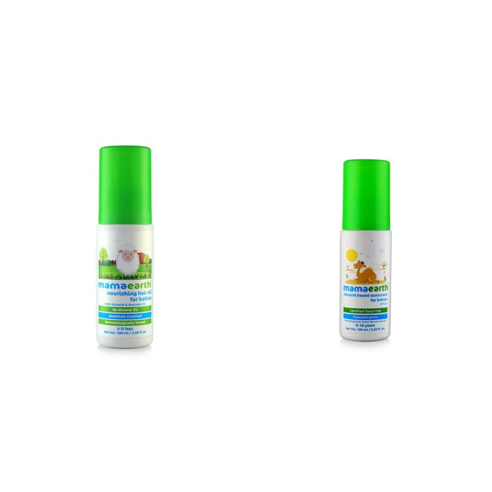 Mamaearth Nourishing Hair Oil & Mineral Based Sunscreen - Distacart