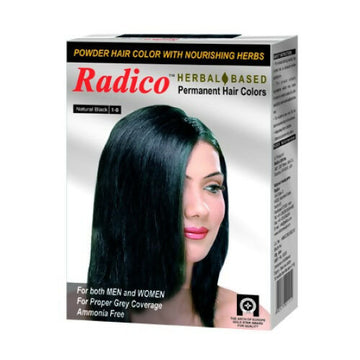 Radico Natural Herbal Based Permanent Hair Color - Black - Distacart