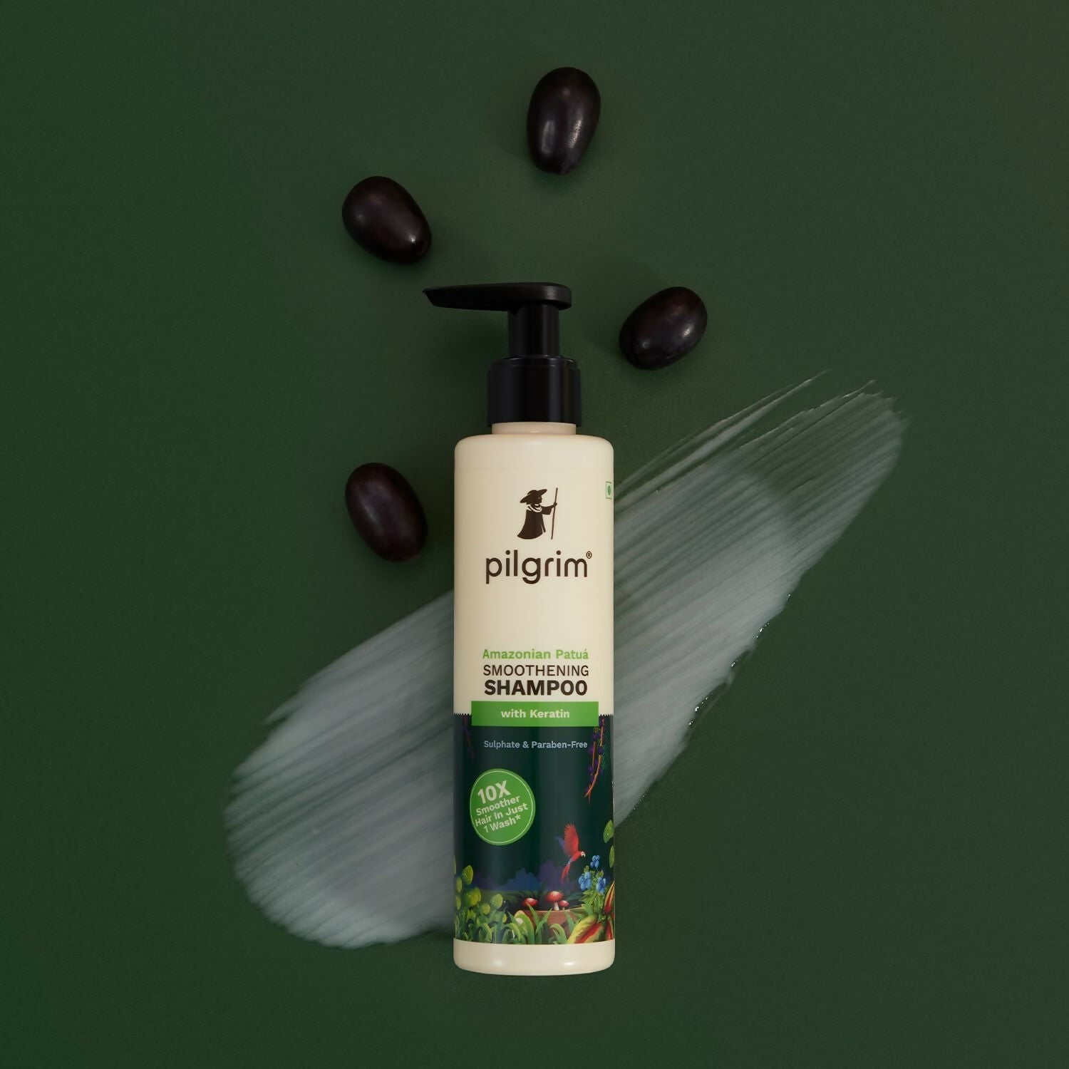 Pilgrim Patua & Keratin Hair Smoothening Shampoo For Dry & Frizzy Hair - Distacart