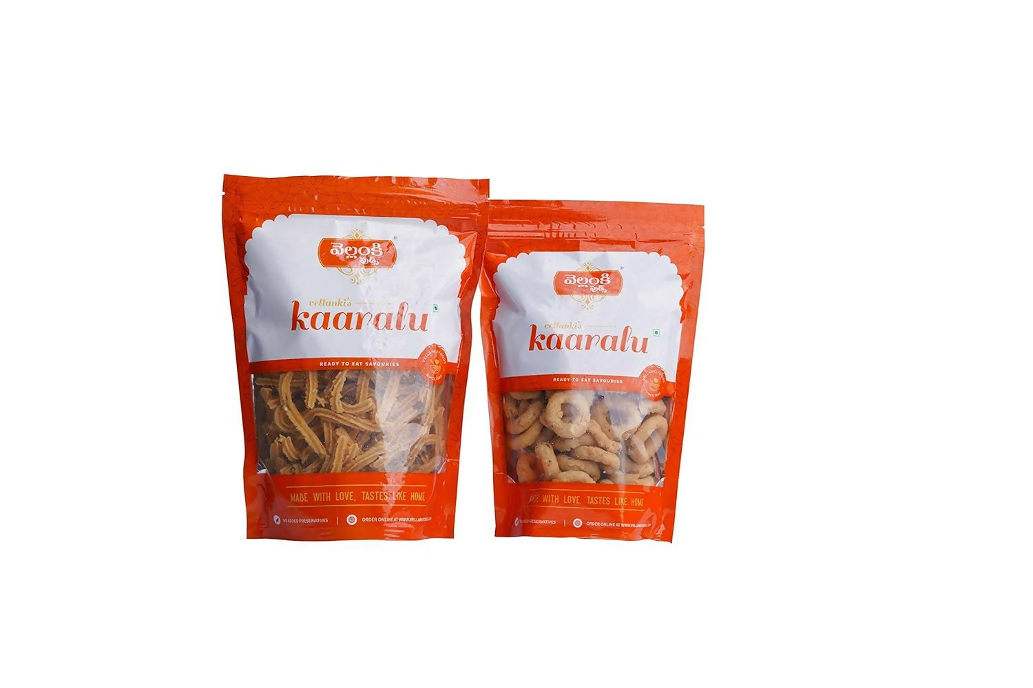 Vellanki Foods Andhra Snacks Combo - Muruku (500 gm), Chegodi (500 gm) - Distacart