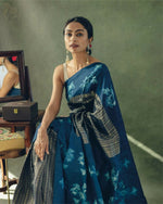 Thumbnail for Preksha Creation Banarasi Soft Silk Women Blue Saree - Distacart
