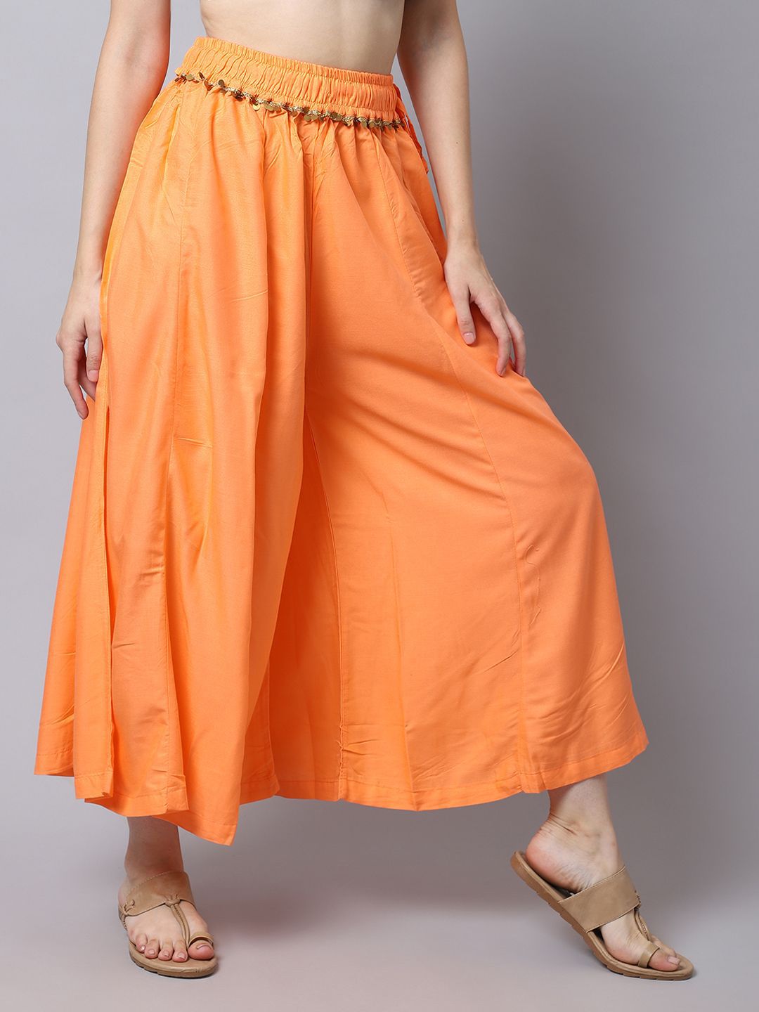 TAG 7 Women Embellished Flared Ethnic Palazzos - Distacart