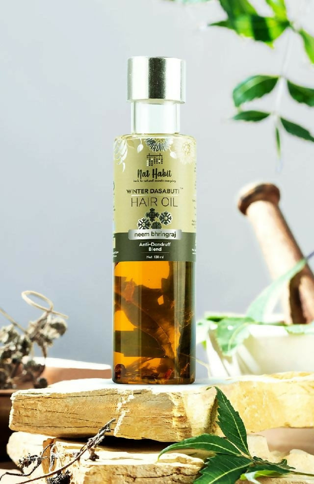 Nat Habit Neem Bhringraj Winter Hair Oil - Distacart