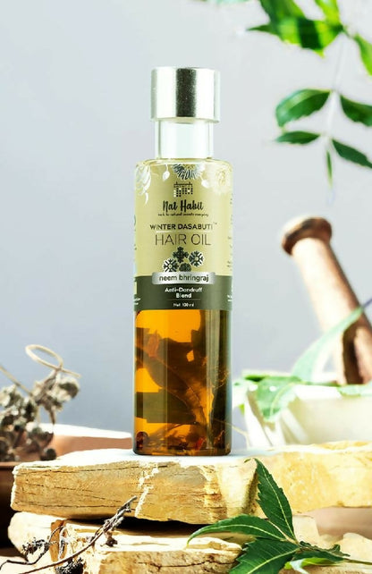 Nat Habit Neem Bhringraj Winter Hair Oil - Distacart