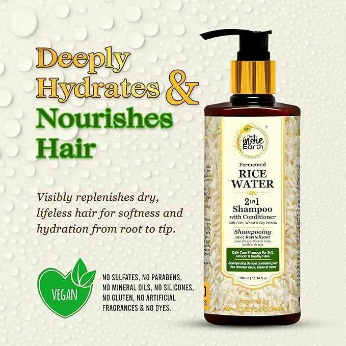 The Indie Earth 2-in-1 Fermented Rice Water Shampoo - Distacart