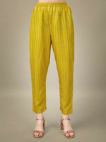 Thumbnail for Jyoti Fashion Women's Yellow Rayon Embroidery & Sequence work Kurta with Trouser & Dupatta - Distacart