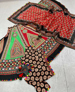 Thumbnail for Preksha Creation Indian Navratri Special Cotton Women Lehenga Choli With print work and lucknowi print dupatta - Black - Distacart