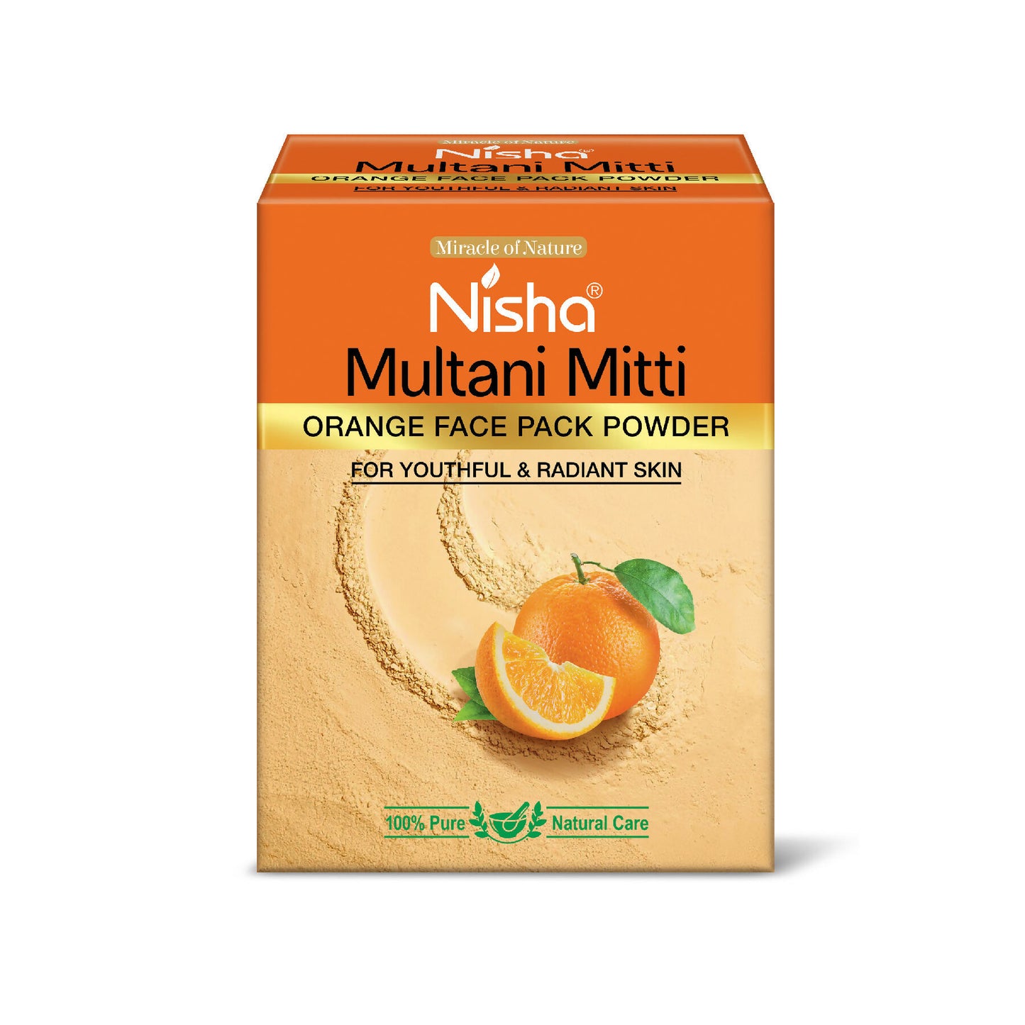 Nisha Orange Multani Mitti for Face | Skin Brightening Face Pack - Distacart