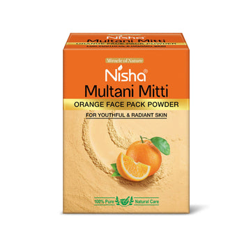 Nisha Orange Multani Mitti for Face | Skin Brightening Face Pack - Distacart