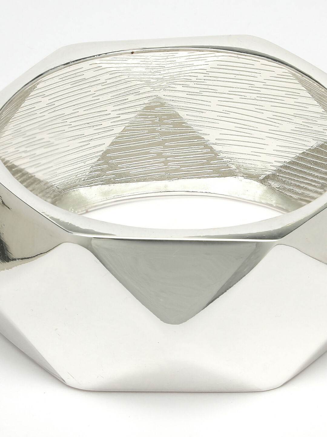 NVR Women Rhodium-Plated Kada Bracelet - Distacart