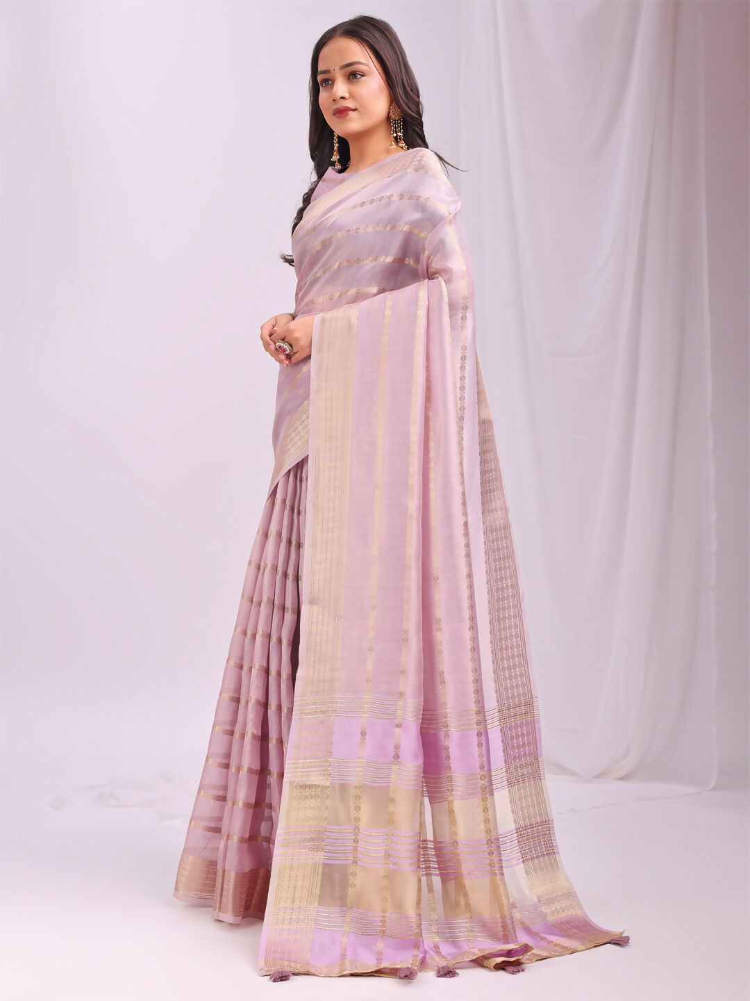Astita Organza Light Pink Saree