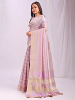 Thumbnail for Astita Organza Light Pink Saree