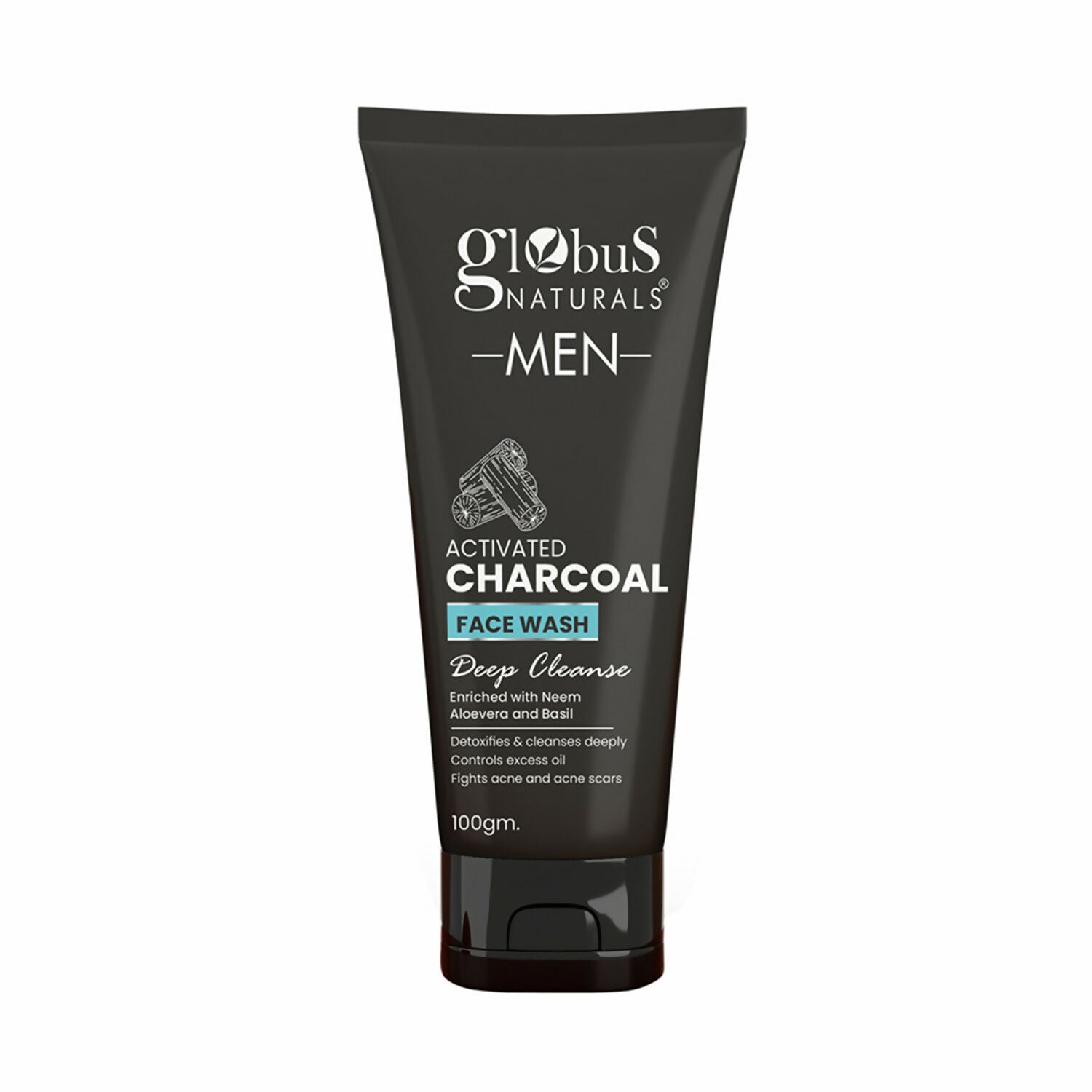 Globus Naturals Anti Pollution & Anti Acne Charcoal Face Wash For Men