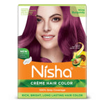 Thumbnail for Nisha Creme Hair Color for Women - Wine Burgundy - Distacart