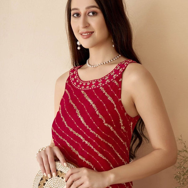 Anouk leheriya Printed Straight Kurta - Distacart