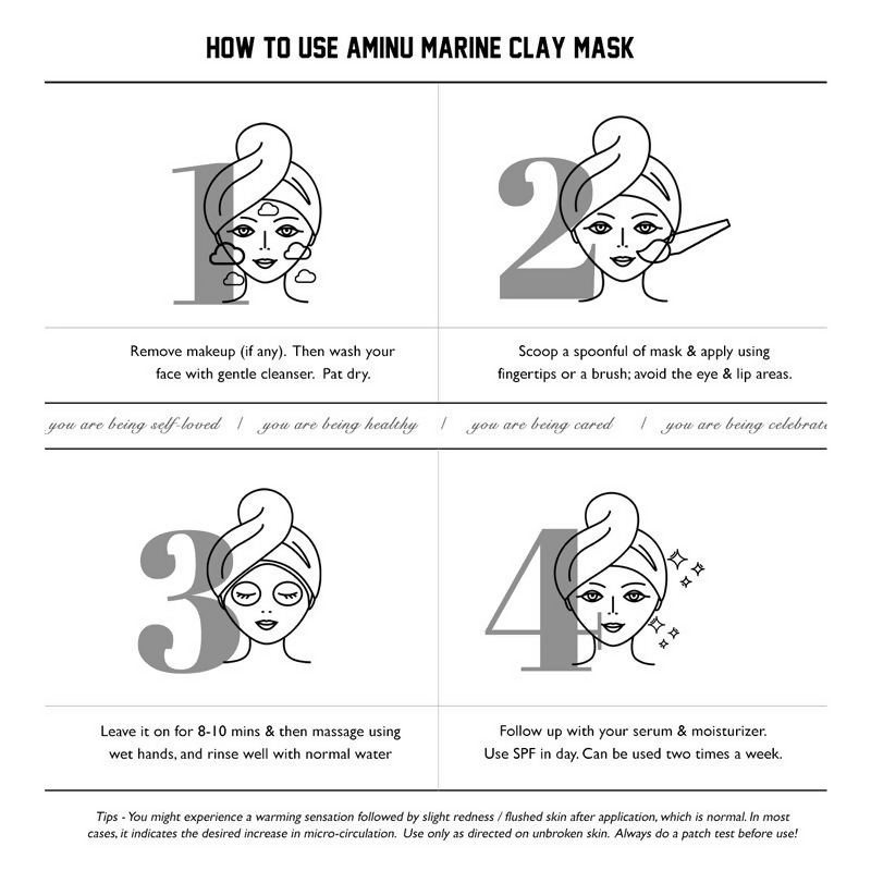 Aminu Marine Clay Mask For Sensitive & Acne Prone Skin - Distacart