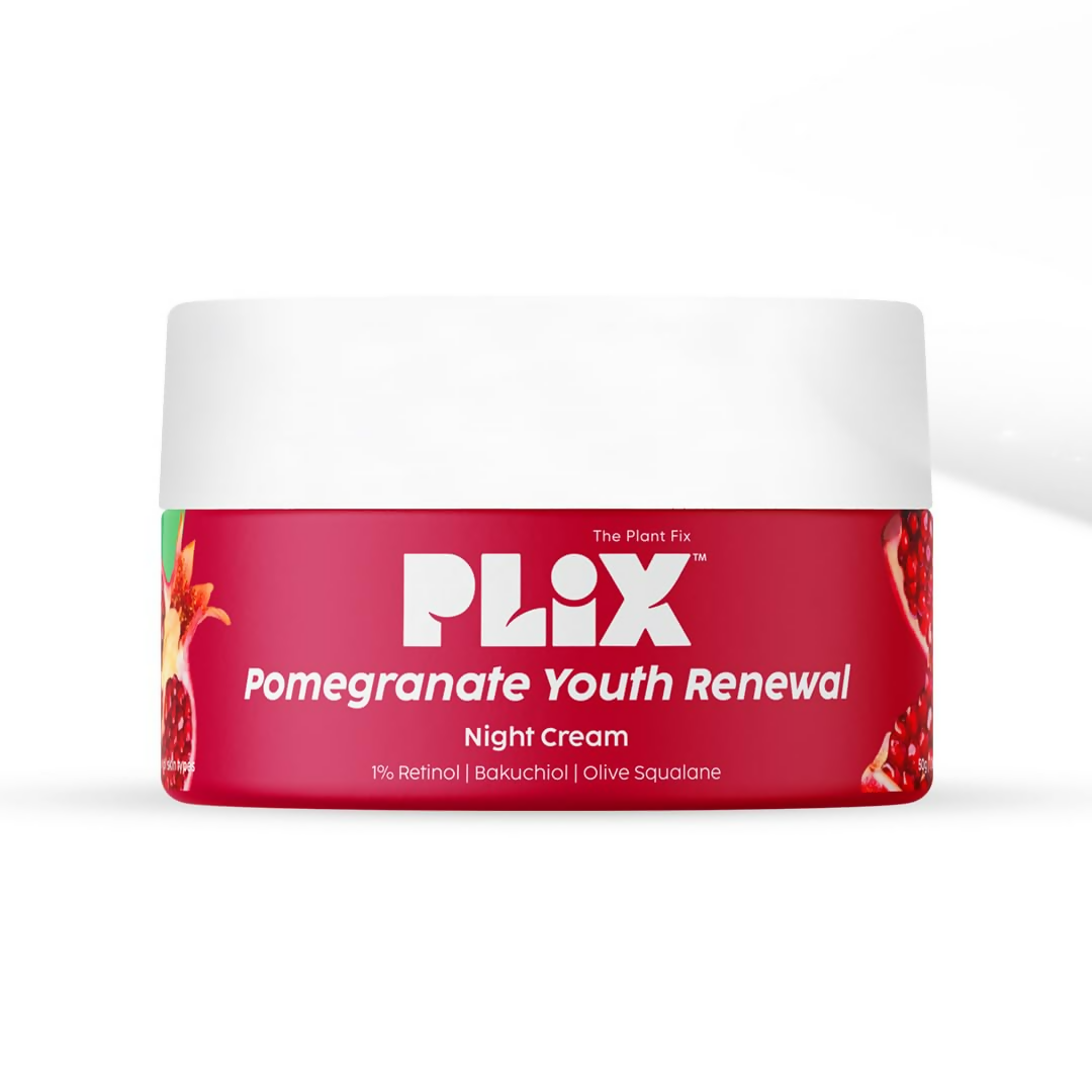PLIX The Plant Fix Pomegranate 1% Retinol & 1% Bakuchi Oil Anti Ageing Night Cream - Distacart