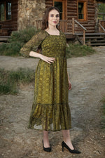 Thumbnail for Souchii Black Bandhani Printed Ethnic Fit & Flare Dress