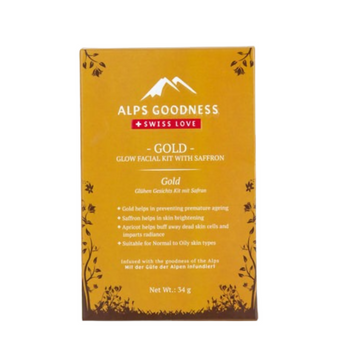 Alps Goodness Gold Glow Facial Kit - Saffron - Distacart