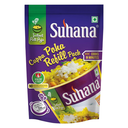 Suhana Cuppa Poha Refill Pouch Ready to Eat Instant Breakfast - Distacart