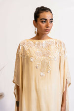 Thumbnail for Timaraa Champagne Glow Hand-Embellished Georgette Kaftan Dress - Dista