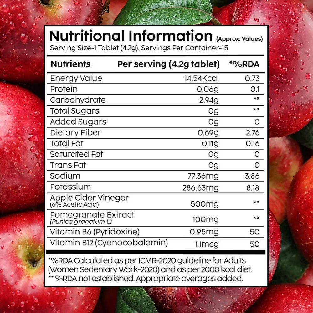 PLIX The Plant Fix Apple Cider Vinegar Effervescent Tablets Combo with Vitamin B6 & B12 - Distacart