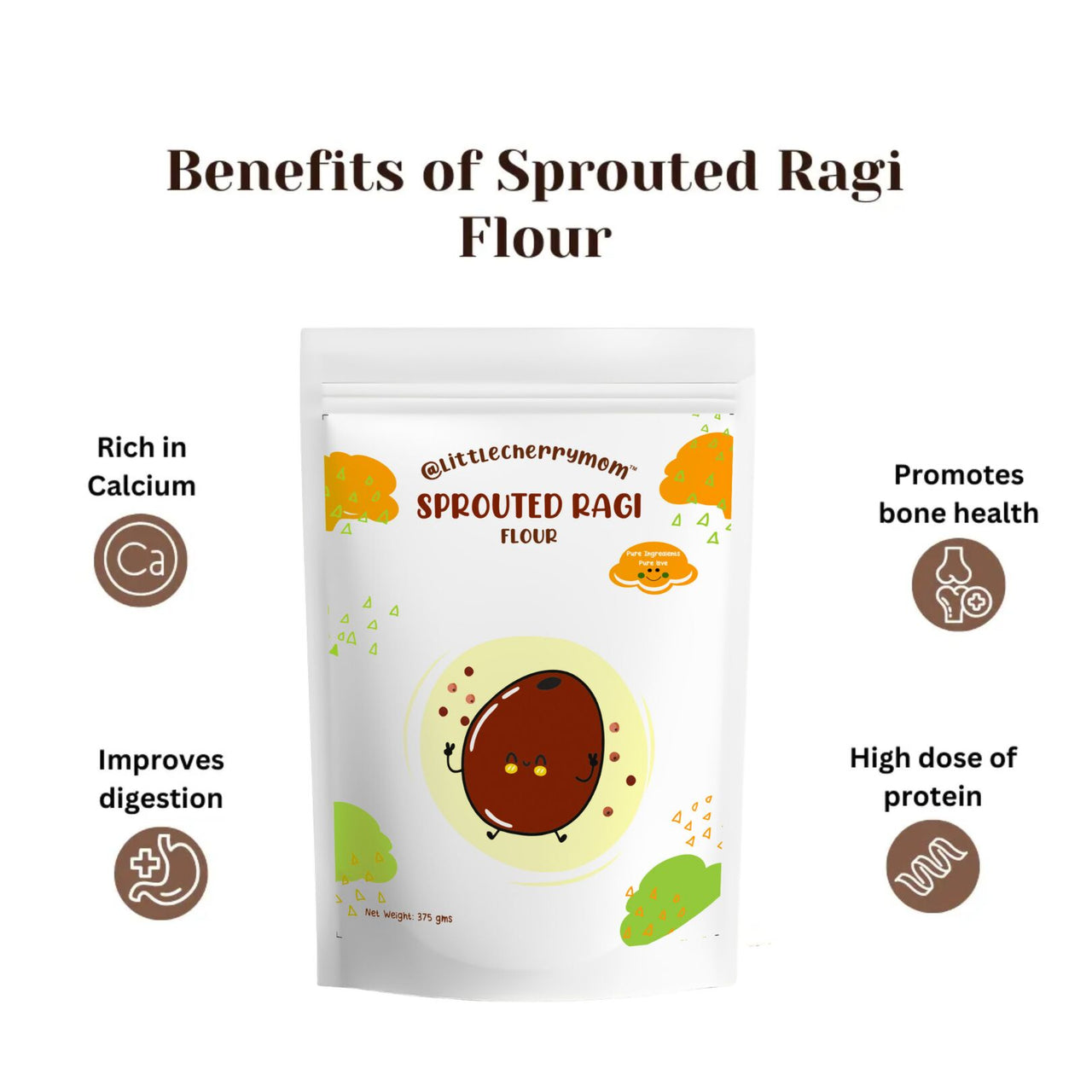 Littlecherrymom Sprouted Ragi Flour - Distacart