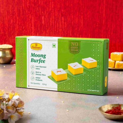 Haldiram's Moong Burfee -No Added Sugar - Distacart