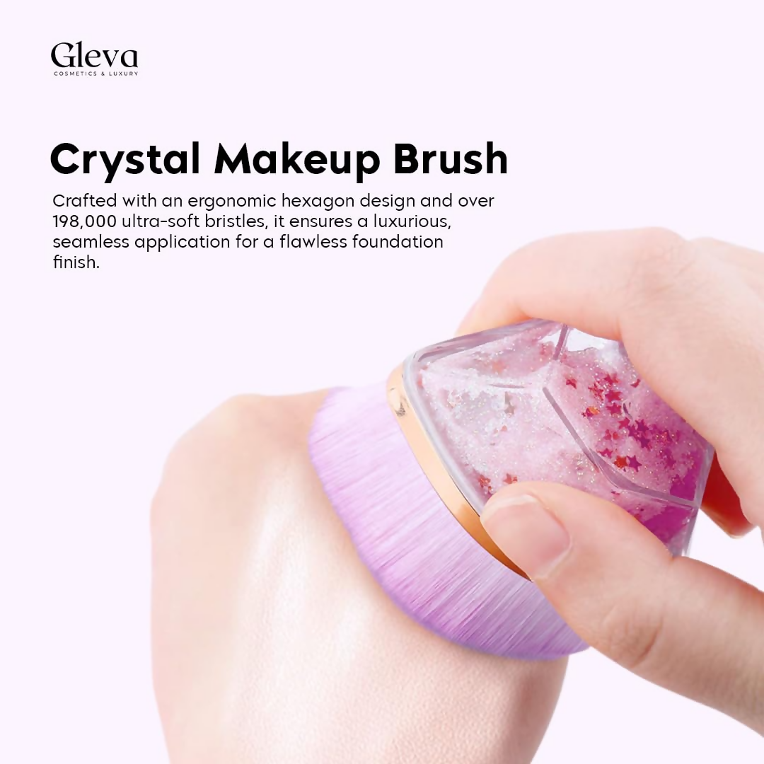 Gleva Foundation Makeup Brush Crystal Purple - Distacart