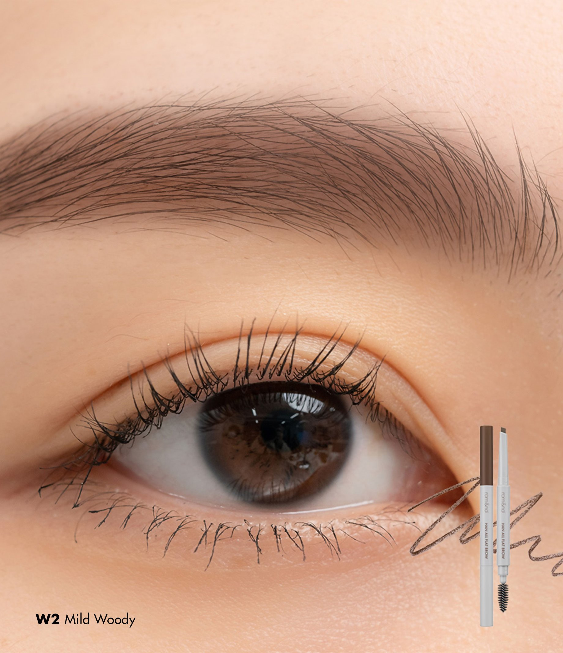 Rom&nd Han All Flat Brow - W2 Mild Woody - Distacart